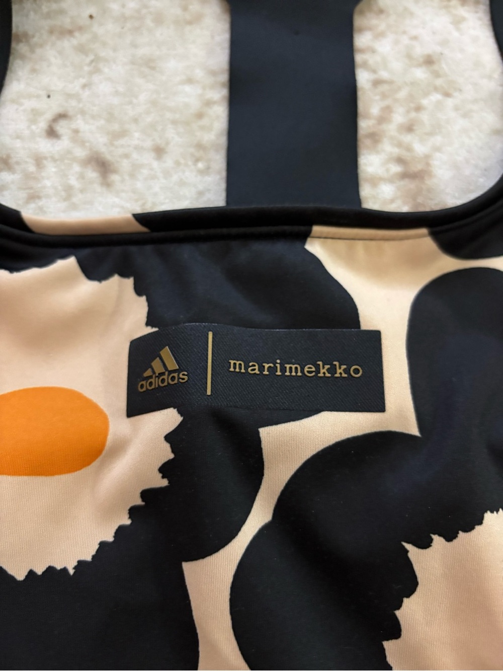 Adidas x Marimekko | Floral Tennis Athletic Racerback Top Black Work Out Sz M - Picture 2 of 8